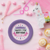 Ninja Warrior Meisjes Roze & Paarse Partij Papieren Bordje (Feest)