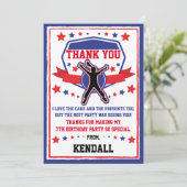 Ninja Warrior Meisjes Verjaardag Dank je Kaart (Staand voorkant)