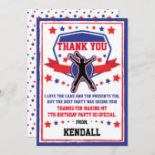 Ninja Warrior Meisjes Verjaardag Dank je Kaart (Voorkant / Achterkant)