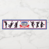 Ninja Warrior Meisjes Verjaardagsfeestje Drink Waterfles Etiket (Enkel label)