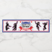 Ninja Warrior Meisjes Verjaardagsfeestje Drink Waterfles Etiket (Enkel label)