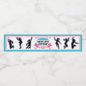 Ninja Warrior Meisjes Verjaardagsfeestje Drink Waterfles Etiket (Enkel label)