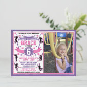 Ninja Warrior Meisjes Verjaardagsfoto Kaart (Staand voorkant)