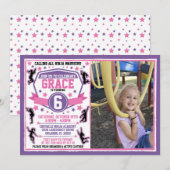 Ninja Warrior Meisjes Verjaardagsfoto Kaart (Voorkant / Achterkant)