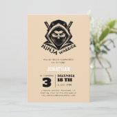 Ninja Warrior Ninja Mask Verjaardag Kaart (Staand voorkant)