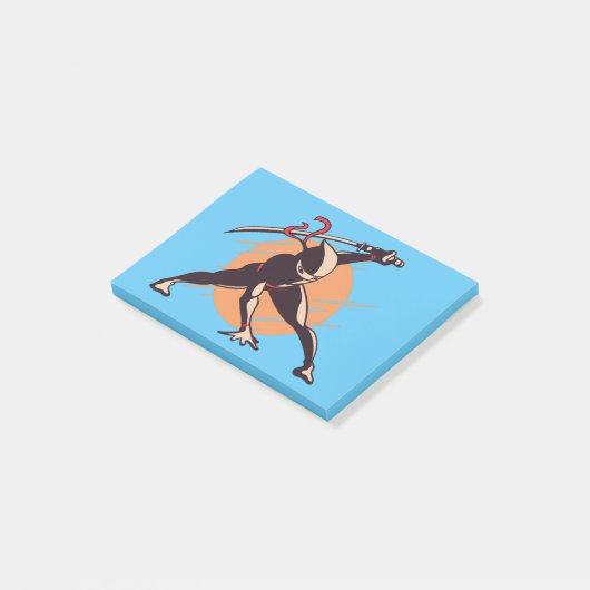 Ninja Warrior Ontwerp Post-it® Notes (Schuin)