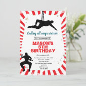 Ninja warrior party Invitation Kaart (Staand voorkant)