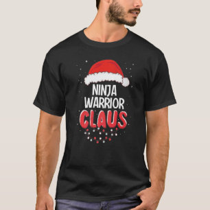 Ninja Warrior Santa Claus kerstmis Matching Costu T-shirt