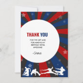 Ninja Warrior thema verjaardagsfeest bedankkaart Kaart (Voorkant)