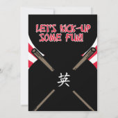 Ninja Warrior Uitnodiging voor verjaardag (Achterkant)