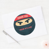 Ninja Warrior Verjaardag Bedankt Sticker (Envelop)