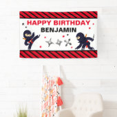 Ninja Warrior Verjaardagsfeestje Spandoek (Insitu)