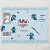 Ninja Warrior Verjaardagsgunst Chip Bag Wrapper Flyer (Voorkant)