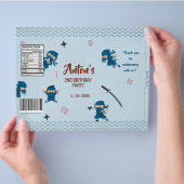 Ninja Warrior Verjaardagsgunst Chip Bag Wrapper Flyer (Hand)
