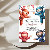Ninja Warriors Karate Birthday Kaart