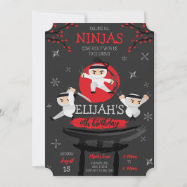 Ninja Warriors op het dak Verjaardag Kaart