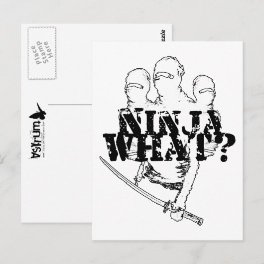 NINJA WAT? BRIEFKAART (Voorkant / Achterkant)