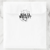 NINJA WAT? RONDE STICKER (Tas)