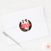 NINJA WAT? RONDE STICKER (Envelop)