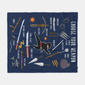 Ninja Weapons Fleece Deken (Voorkant (Horizontaal))