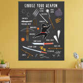 Ninja Weapons Jigzaag Puzzle Canvas Afdruk (Insitu (Woonkamer))