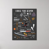 Ninja Weapons Jigzaag Puzzle Canvas Afdruk (Voorkant)