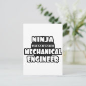 Ninja Werktuigbouwkundige Briefkaart (Staand voorkant)