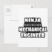 Ninja Werktuigbouwkundige Briefkaart (Voorkant / Achterkant)