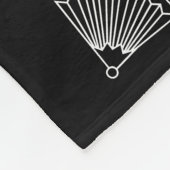 Ninja White Artsy Text on Black Fleece Deken (Hoek)