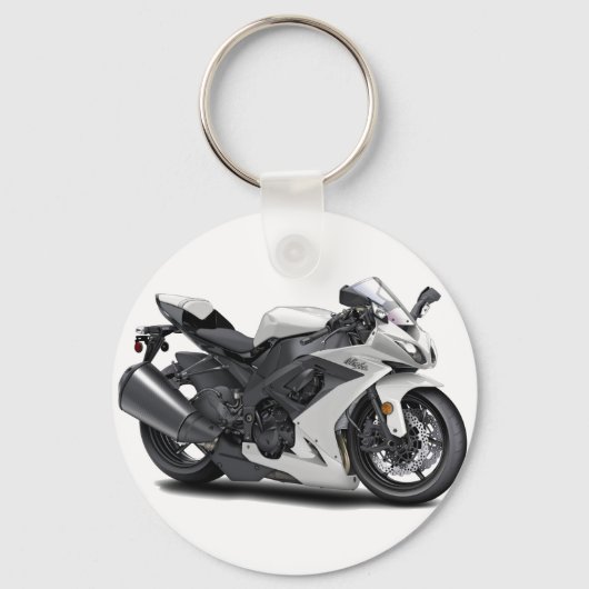 Ninja White Bike Sleutelhanger (Voorkant)