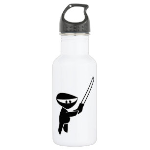 Ninja Wielding a Katana Sword Waterfles