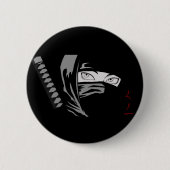 Ninja Woman Kunoichi Ronde Button 5,7 Cm (Voorkant)