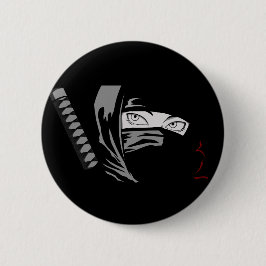Ninja Woman Kunoichi Ronde Button 5,7 Cm