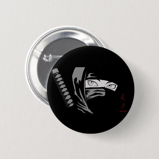 Ninja Woman Kunoichi Ronde Button 5,7 Cm (Voorkant /achterkant)