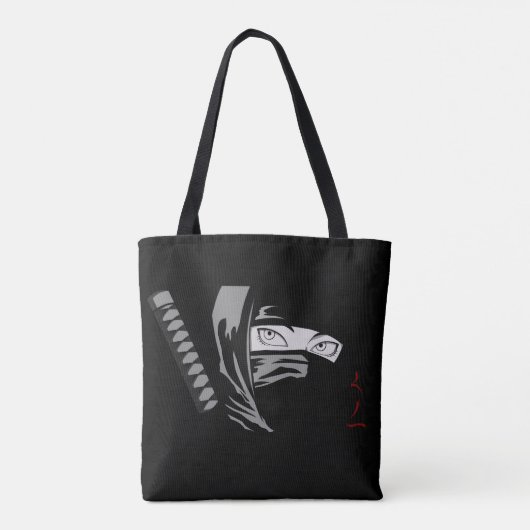 Ninja Woman Kunoichi Tote Bag (Achterkant)