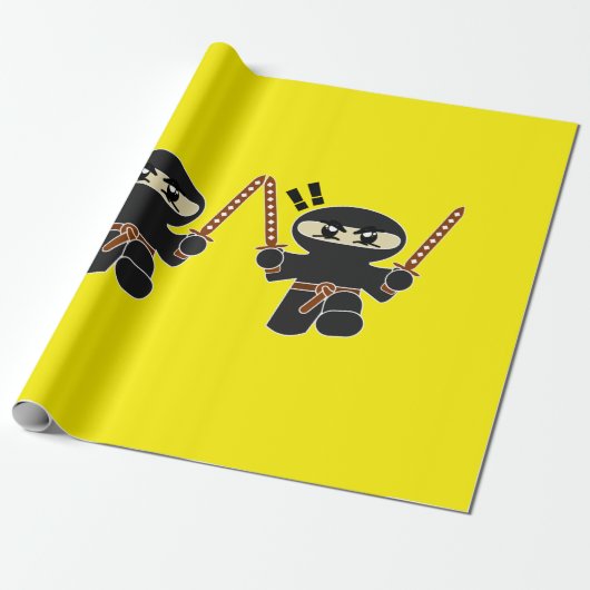 Ninja Wrapping Paper Cadeaupapier (Uitgerold)