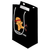 Ninjabread Man Funny Gingerbrood Pun Dark BG Klein Cadeauzakje (Voorkant Gekanteld)