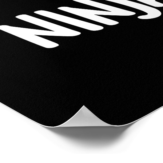 Ninjabread Man Funny Gingerbrood Pun Dark BG Poster (Hoek)