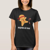 Ninjabread Man Funny Gingerbrood Pun Dark BG T-shirt (Voorkant)