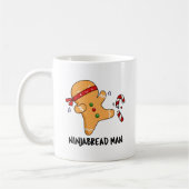 Ninjabread Man Funny Gingerbrood Pun Koffiemok (Links)
