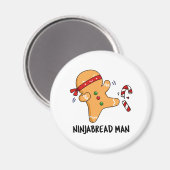 Ninjabread Man Funny Gingerbrood Pun Magneet (Voorkant / Achterkant)