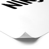 Ninjabread Man Funny Gingerbrood Pun Poster (Hoek)