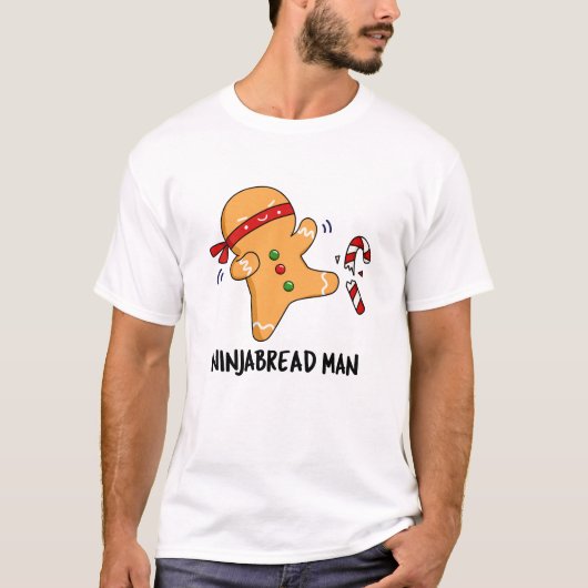 Ninjabread Man Funny Gingerbrood Pun T-shirt (Voorkant)