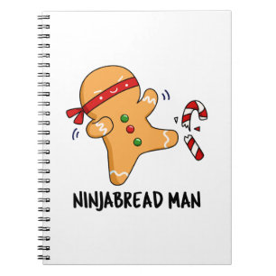 Ninjabread Man Grappige Gemberkoek Stunt Notitieboek