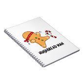 Ninjabread Man Grappige Peperkoek Woordspeling Notitieboek (Rechterzijde)