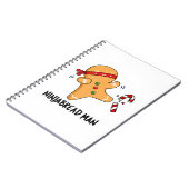 Ninjabread Man Grappige Peperkoek Woordspeling Notitieboek (Linkerzijde)