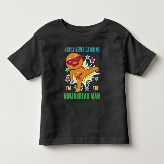 Ninjabread Man Je zult me nooit vangen Kinder Shirts (Voorkant)