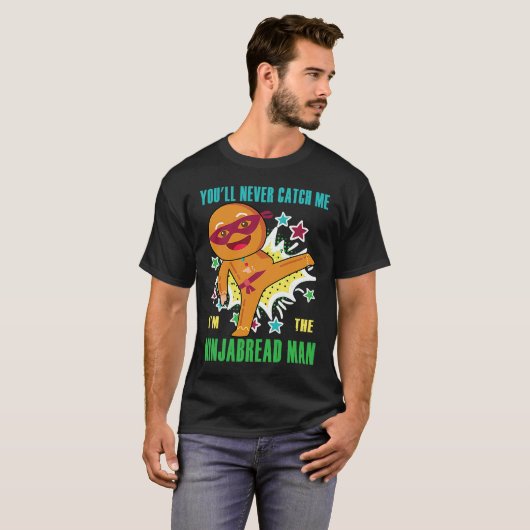 Ninjabread Man Kerstmis Ninja Gingerbrood Man T-shirt (Voorkant volledig)
