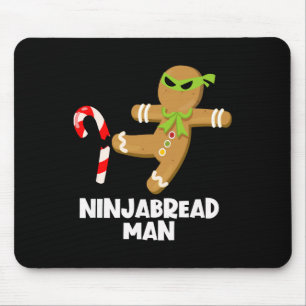 Ninjabread man leuk ginja kicking candy cane chris muismat