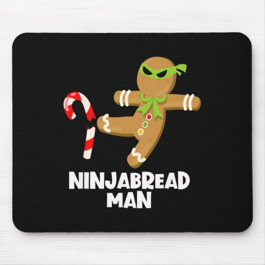 Ninjabread man leuk ginja kicking candy cane chris muismat (Voorkant)